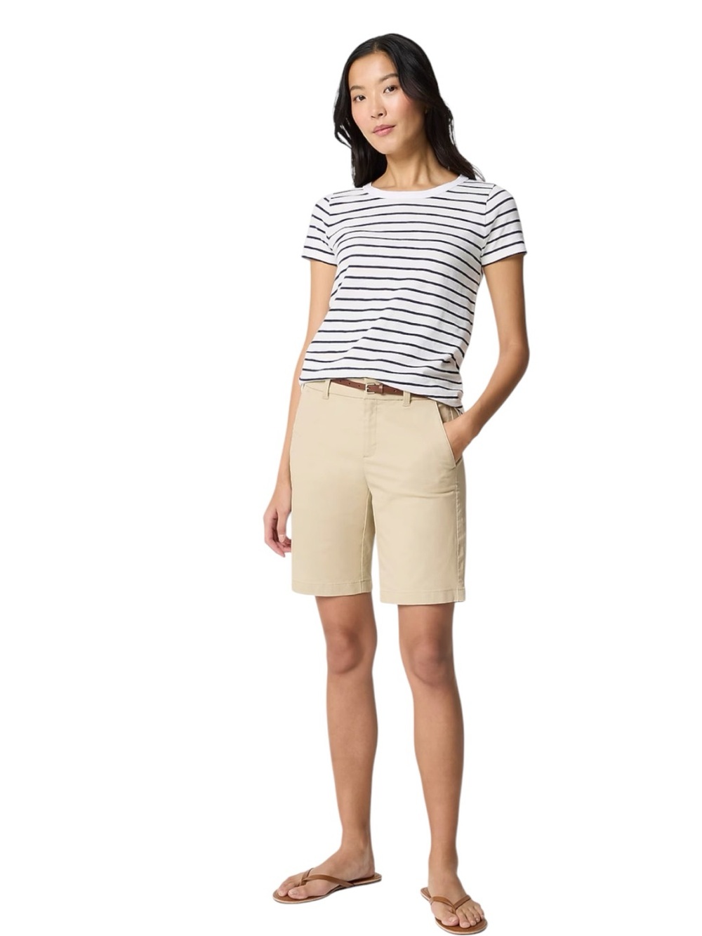NWT J. CREW Bermuda Shorts 9” Light Khaki Pockets Women’s Size 12